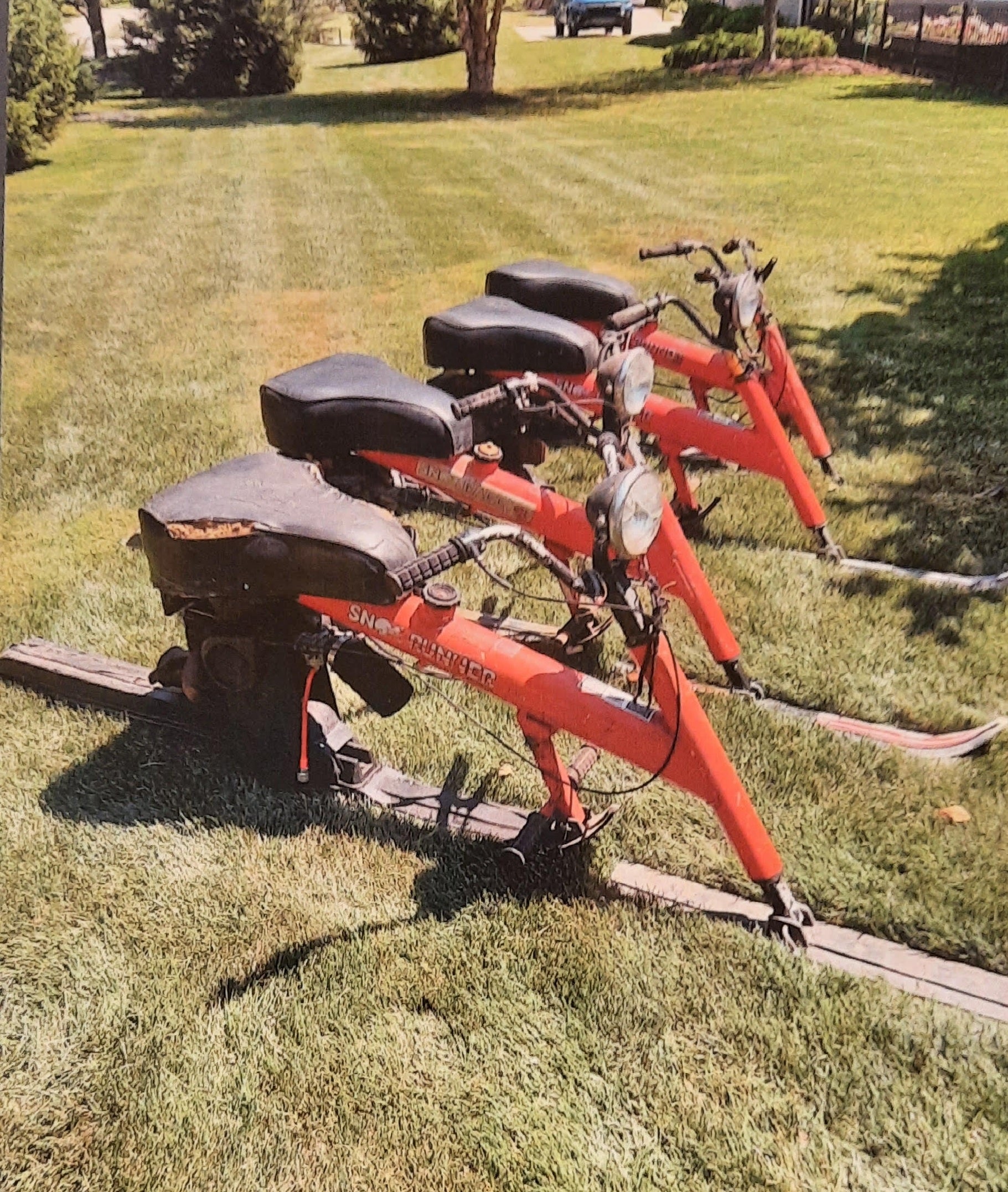 Four Chrysler Snow Runners and spare parts